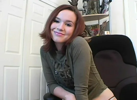 Hot teen Anna does a striptease and shows her tight little body on webcam