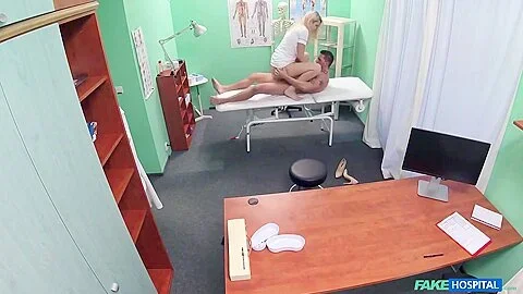Sizzling Gets Fucked On The Table - Blonde Nurse