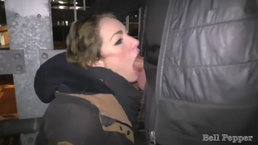 Small Bitch Sucks Deepthroat Cock On Public Parking Lot