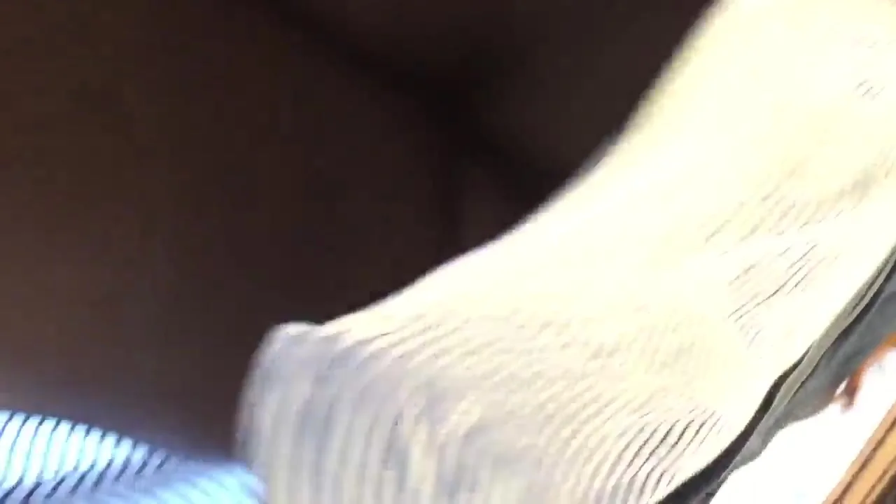 Quick upskirt black panties