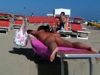 Wonderful thong ass on the beach