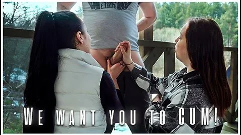 We Sucked Him Together On Our Vacation - Public Threesome Blowjob With Black Lynn, Simon Winternight And Vicky Sixxx