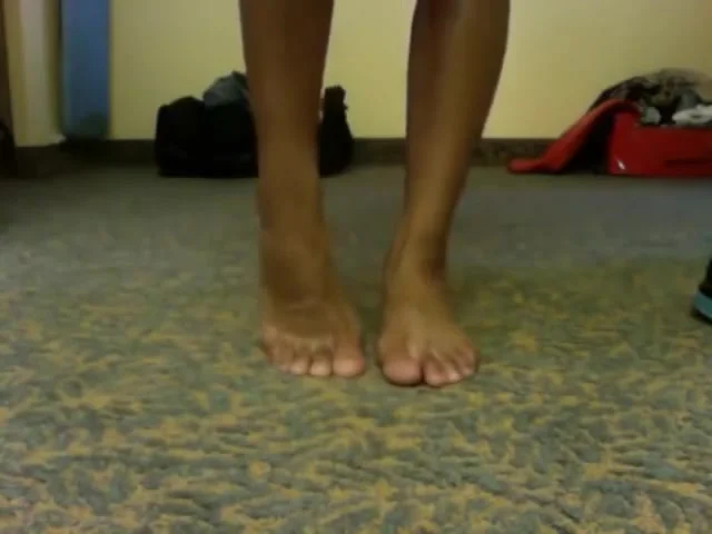 Ms. Trackqueen Nike Socks and Feet before Track Meet