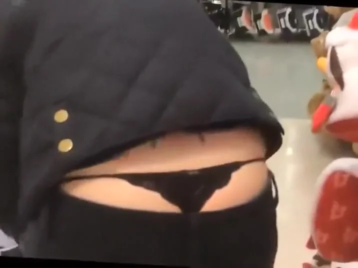 Thong hidden under baggy pants