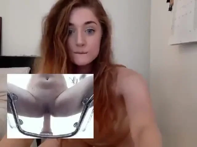 hot girl streams riding dildo on glass chair cumming multiple times