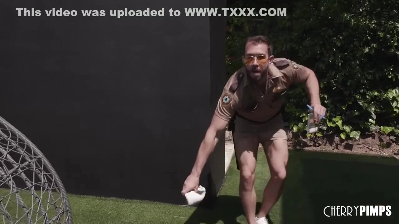 April Olsen - Big Boob Gets Caught By An Eager Cop While Masturbating Outdoors