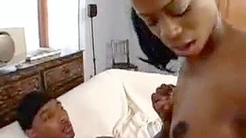 Petite black girl takes a massive BBc in her Ass