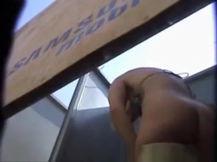 Blond girl in the locker room