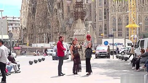Alt mistress disgraces Spanish babe in public
