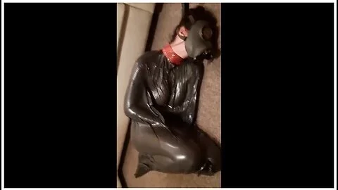 Slave Girl Gasmasked Bondage In Trashbag Vacum Experiment