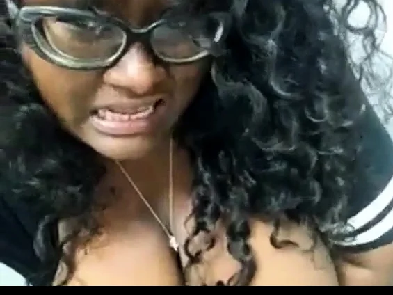 Busty Black Teen with Glasses