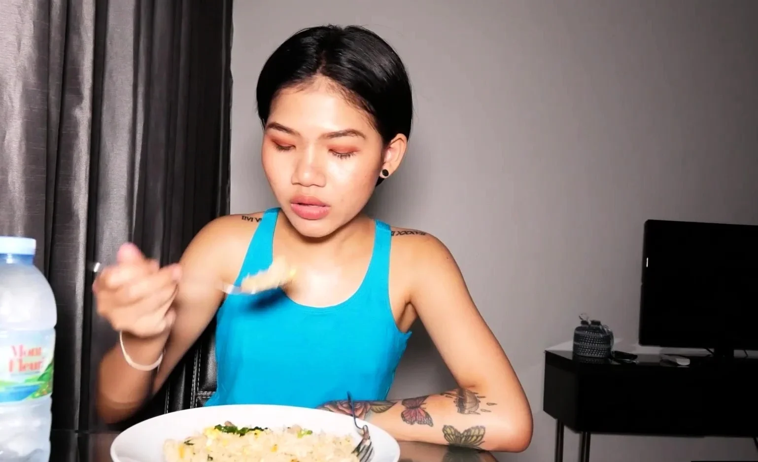 Tiny Thai teen GF fucked hard doggystyle