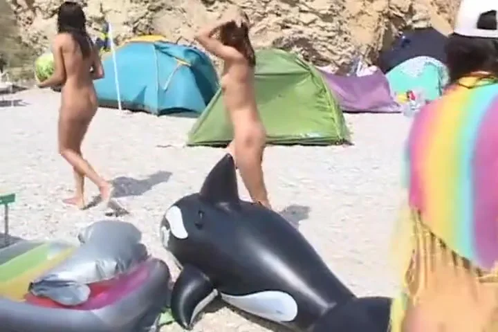 Tina Blaze And Anna Gold - Nudist Women Beach Fun