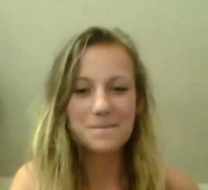 Blonde cutie on Skype