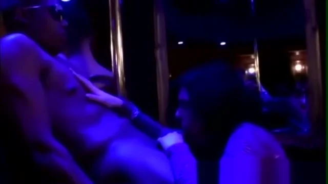 Blowjob in the champagne room for lucky stripper