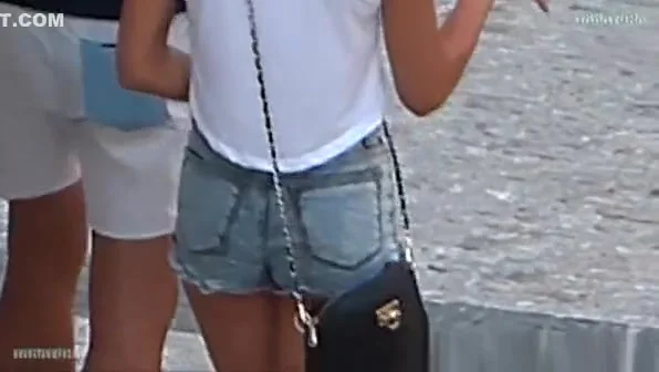 Insight into the neck of a girl on the street