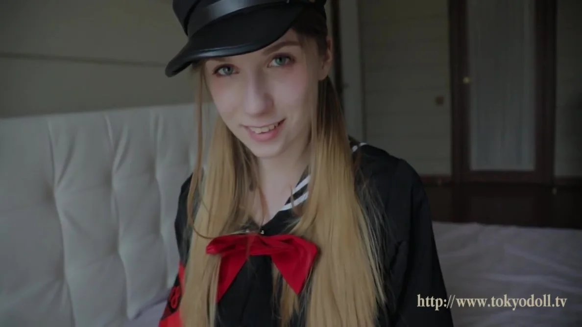 Nice Cute Slim Sweet teen 18+ Girl Is Strip At Home