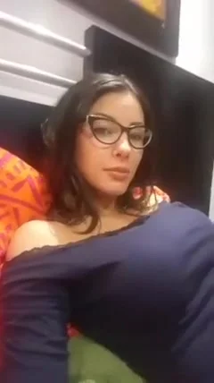 Spanish Hottie Pulls Out Her Titties