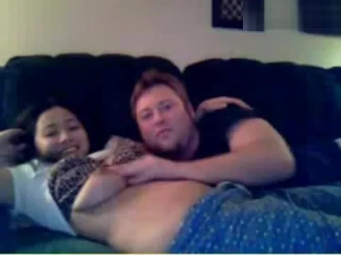 Asian GF Fucked on Couch