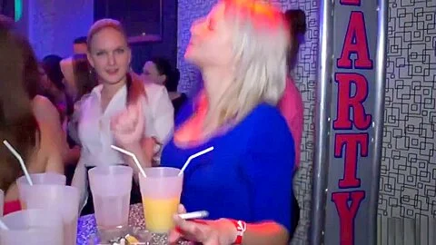 Party amateur cocksucking black cock on the dancefloor