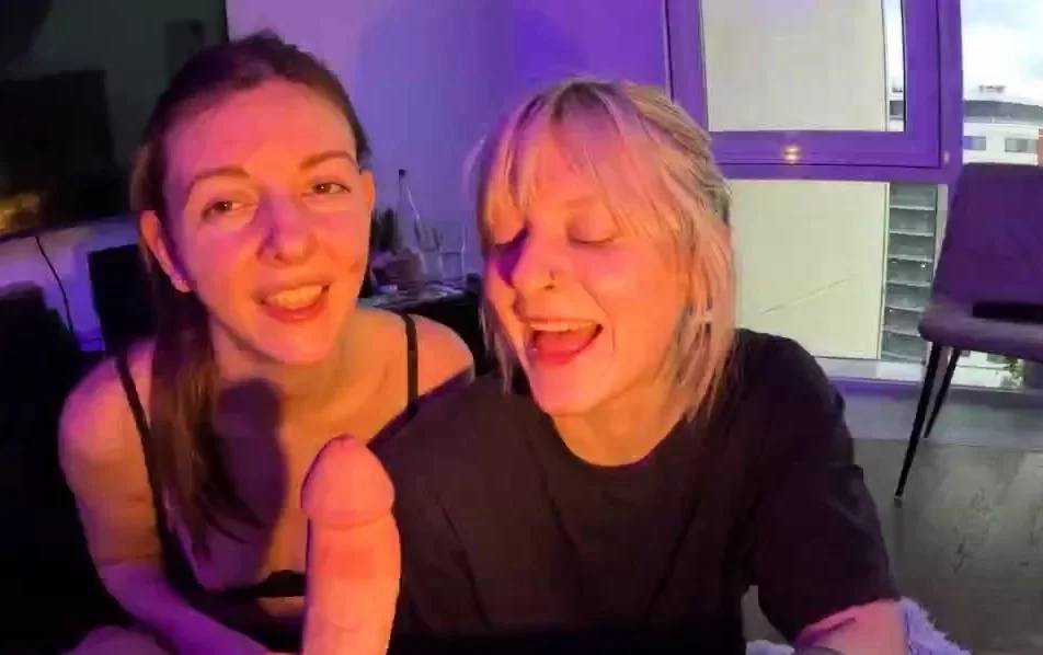 Brille & Rebeka Ruby - Double Blowjob Handjob Ends With