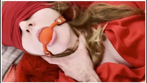 Pov Hard Fuck With Blindfolded, Tied Up, Ballgagged Redhead Slut In Red Lingerie