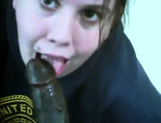 Pretty White teen gags herself on BBC
