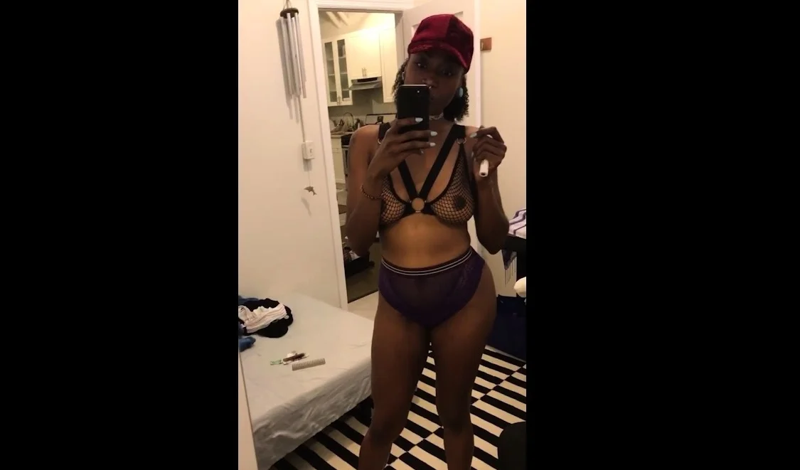 Stylish Black Girl In Lingerie