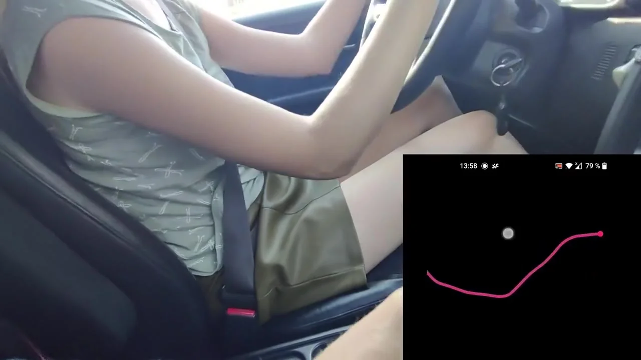 Amateur Couple Use Remote Control Toy When She Drive A Car She Is Very Horny And Want To Jerk Off