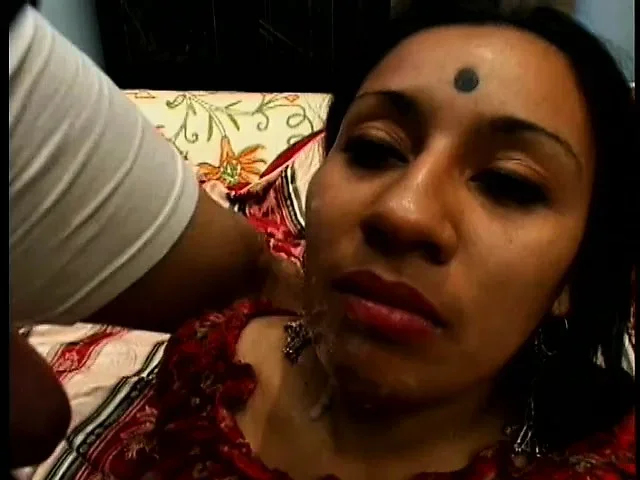 Indian whores are rare and this one has a hairy twat and gets a facial