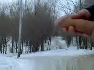 Russian pervert public wank