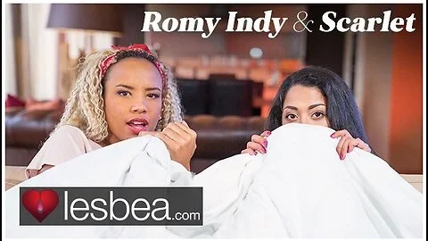 Romy Indy And Scarlet Rebel In Movie Night Lesbian Love Making