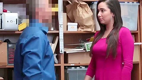 Busty shoplifter Karlee Grey loves to ride dude Officers huge cock