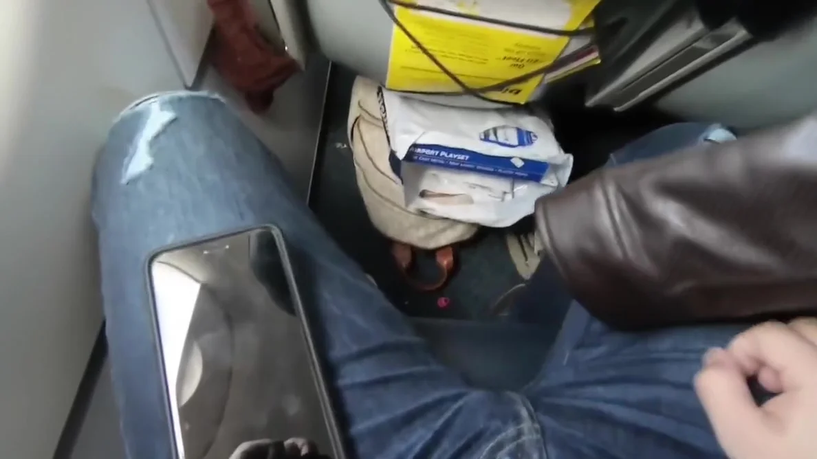 Real Blowjob on the Airplane - Lexi Aaane