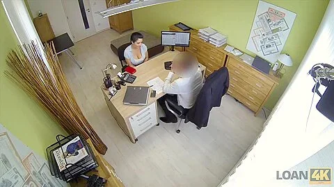 Modest Brunette Has Dirty Sex For Cash In The Loan Agency