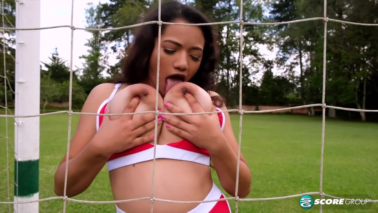 Ana Montes is licking her fingers after fingering her pussy, because they taste so fucking good