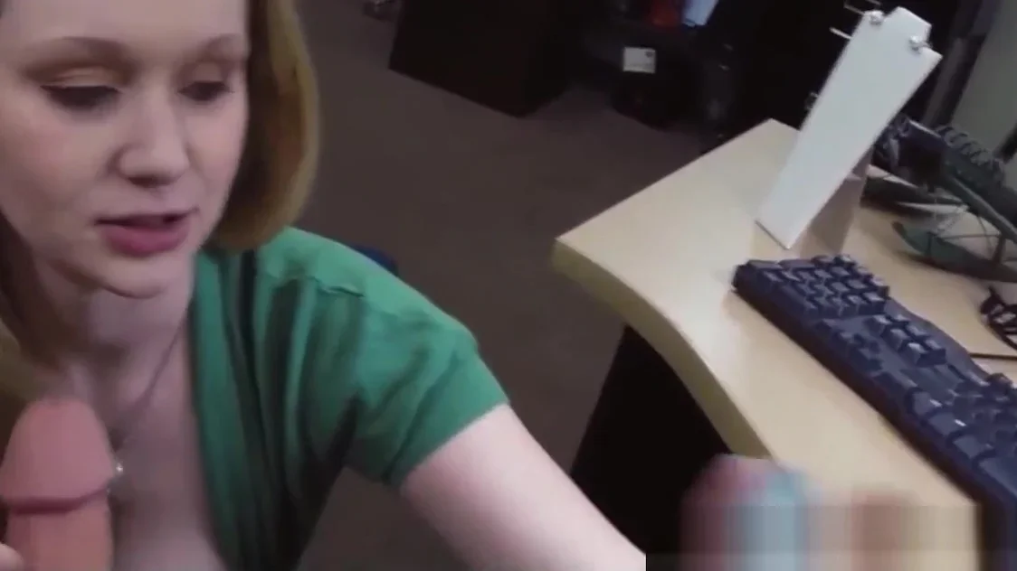 Bigtitted pawnshop amateur bent over desk