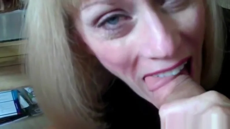 Grandma Gives Step son A Blowjob And Takes A Facial