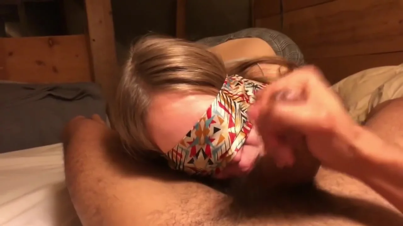 Sucking and Fucking Step daddy’s BBC blindfolded