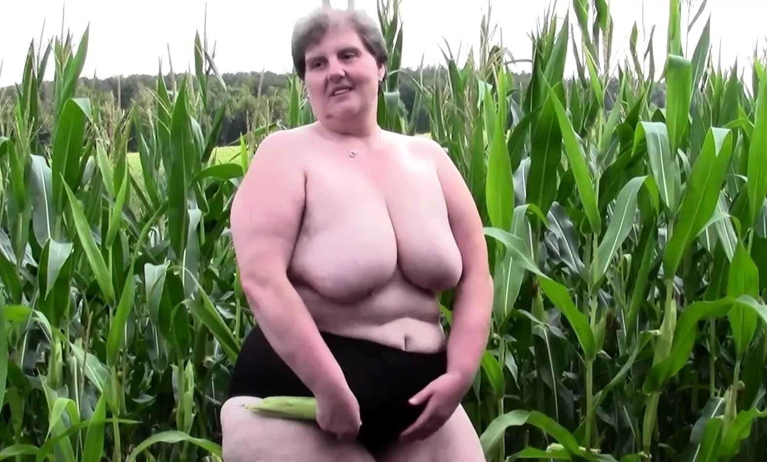 Hairy Mature BBW Tina Plays With Her Huge Ass Fat Pussy In a