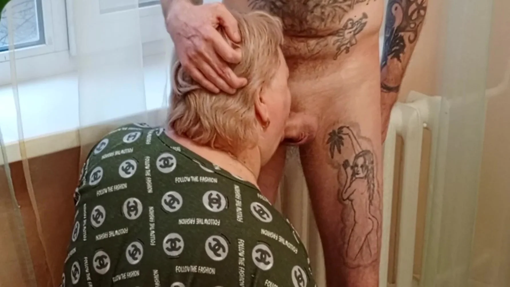 My Morning Started With A Good Masturbation And Blowjob Of My Cock By My Stepmom