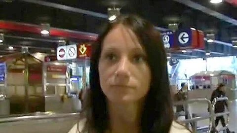 Pretty Czech babe Martina sucks and fucks in the open