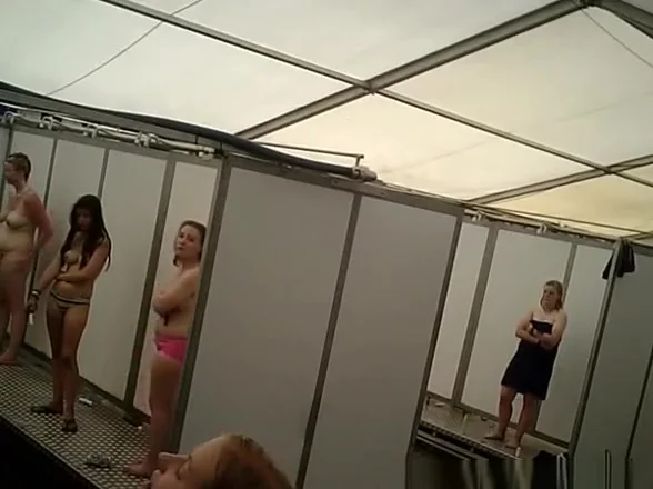 in multiple shower cabins
