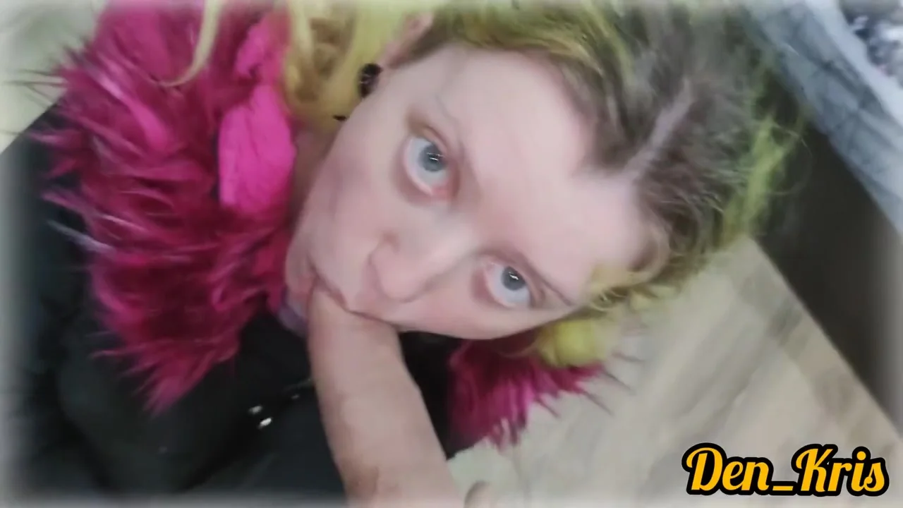 Cute In A Jacket Learns To Do A Blowjob And Gets Of Sperm On Her Face And Jacket