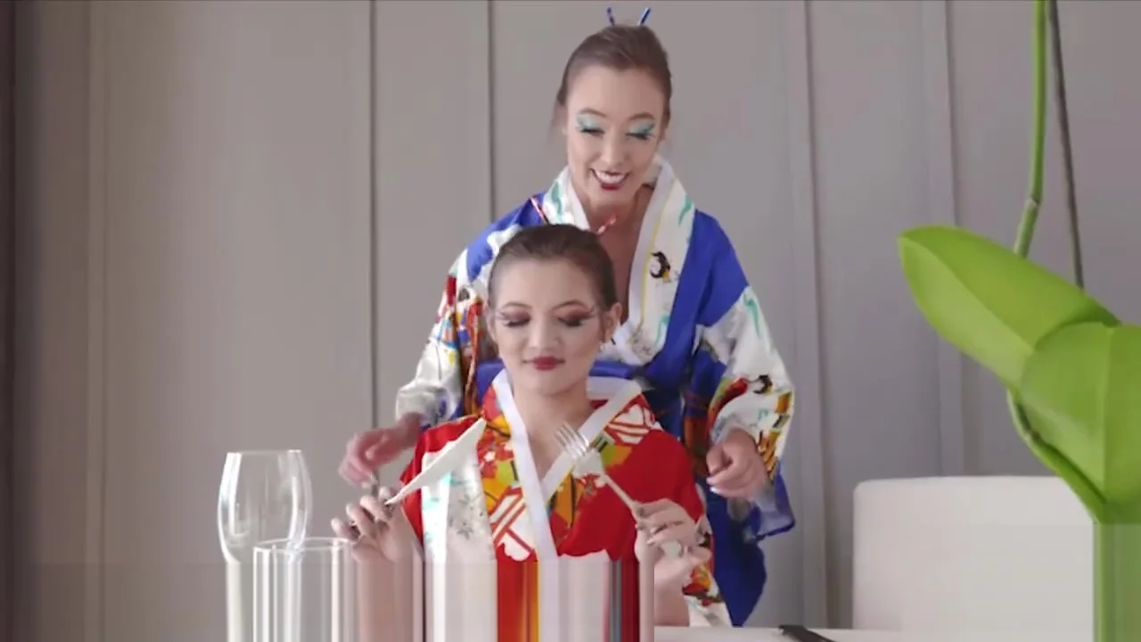 Lesbian Geisha teen 18+ Massaged