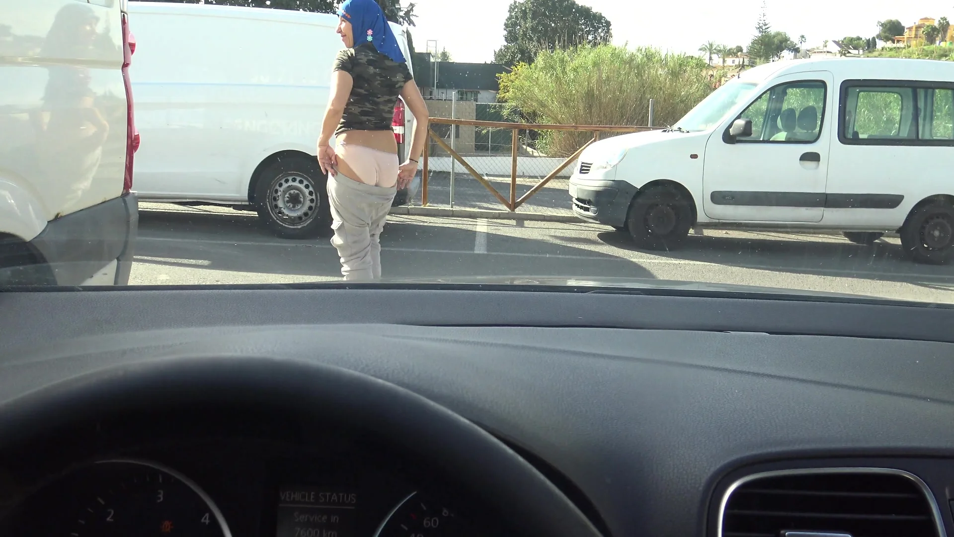 Algerian Prostitute With A Client In Her Car In A Suburb Of Marseille
