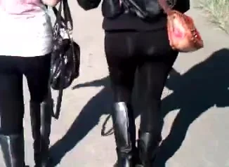 Shiny Lycra Chubby Ass