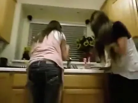 Cute girls try the cinnamon challenge