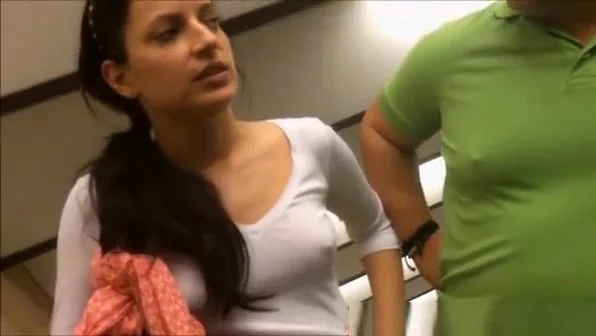 Small breasts woman with hard nipples
