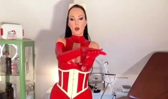 GloveMansion - Fetish Liza - Red hot latex nurse JOI